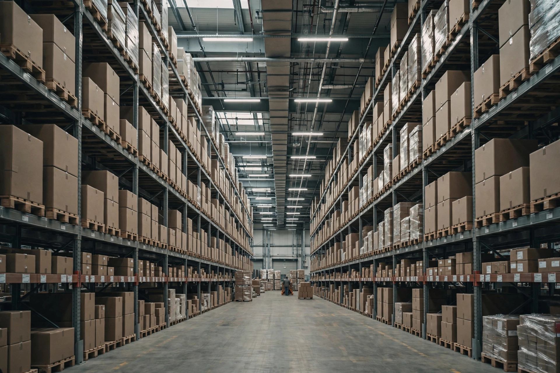 Modern logistics warehouse interior